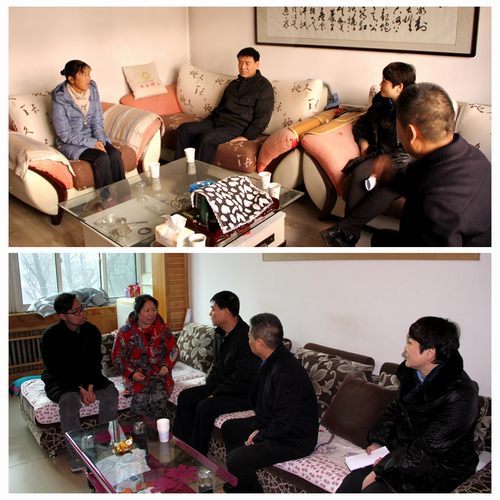 建設(shè)集團聯(lián)合黨委副書記、紀委書記、工會主席侯本英為銅煤公司困難職工送來冬日溫暖