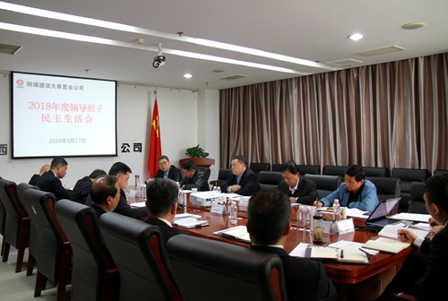 寧興剛指導大秦置業(yè)公司2018年度領導班子民主生活會