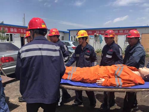 陜煤建設洗選煤運營公司安裝第三項目部：生命誠可貴 演練防風險