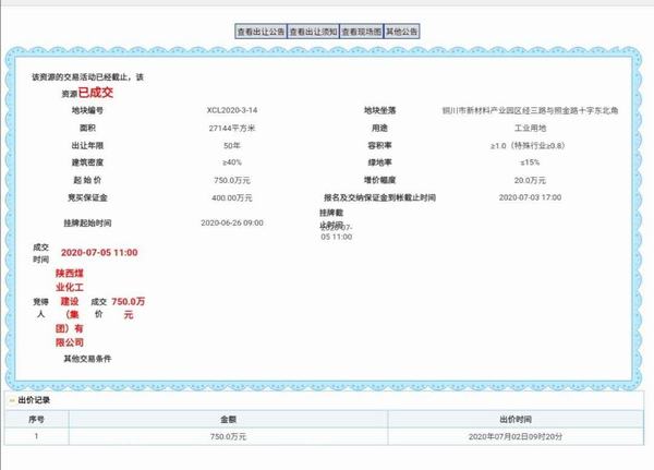 陜煤建設(shè)集團成功競得新區(qū)基地項目建設(shè)用地