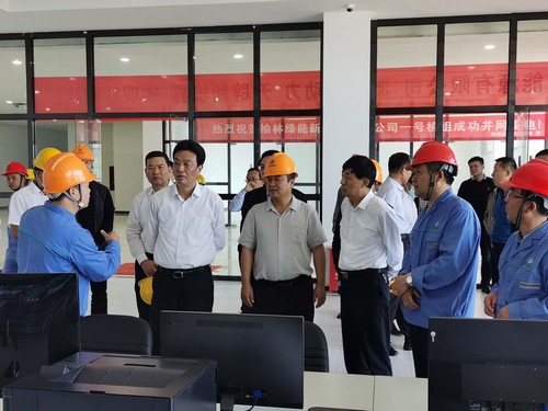 榆林市委書記戴征社，市委常委、常務(wù)副市長李博一行蒞臨榆林市垃圾焚燒發(fā)電項(xiàng)目調(diào)研指導(dǎo)工作