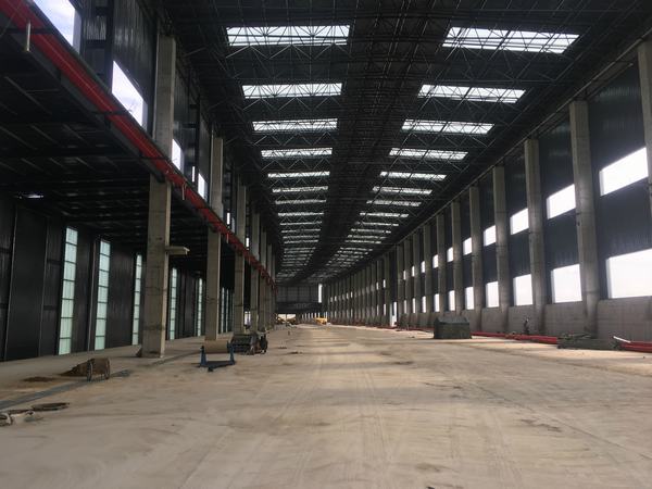 陜煤建設韓城分公司郭家灣集運站儲煤棚工程1#、2#儲煤棚主體結(jié)構工程順利完工