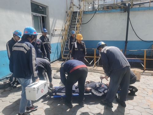 陜煤建設(shè)洗選煤運(yùn)營(yíng)公司紅柳林洗煤廠項(xiàng)目部：開(kāi)展“雨季三防”應(yīng)急救援演練