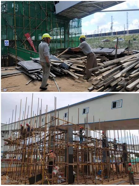 陜煤建設天工公司土建二部烈日下的寫真