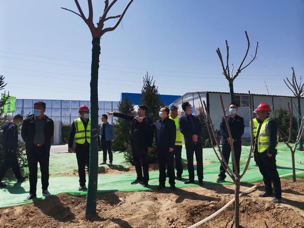榆林市科創(chuàng)新城黨工委委員、管委會(huì)副主任劉政秀一行蒞臨科創(chuàng)新城同慧運(yùn)動(dòng)公園項(xiàng)目檢查指導(dǎo)工作