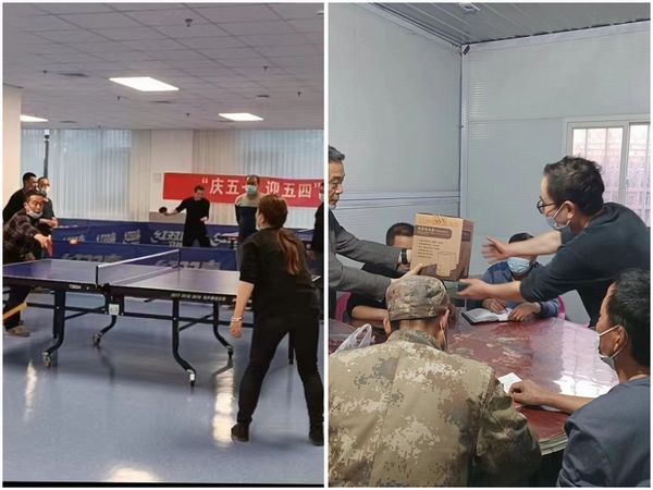 陜煤建設(shè)天工公司土建二部開展“慶五一，迎五四”乒乓球比賽主題黨日活動
