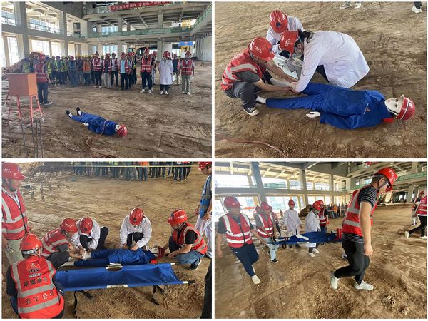 陜煤建設(shè)天工公司土建十五部開(kāi)展物體打擊及觸電事故應(yīng)急演練夯實(shí)安全根基