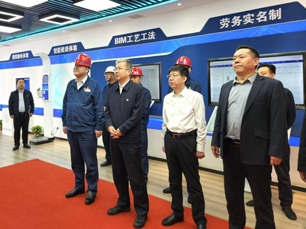 渭南市委副書記、市長陳曉勇視察龍鋼機械化綜合一次料場項目建設情況