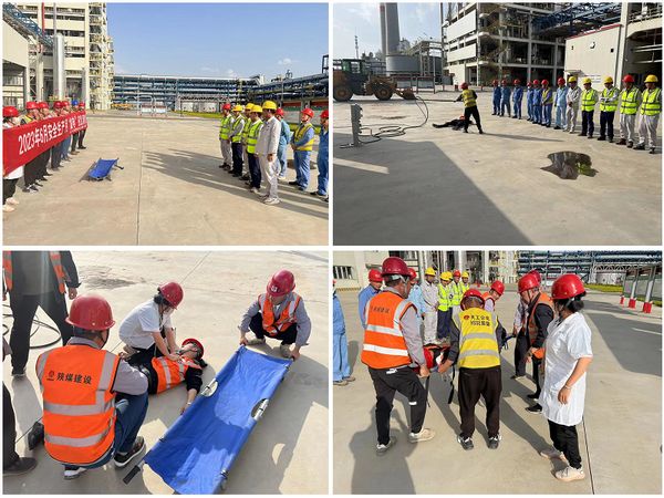 陜煤建設(shè)天工公司土建十七項目部：走進安全月里的觸電事故應(yīng)急演練