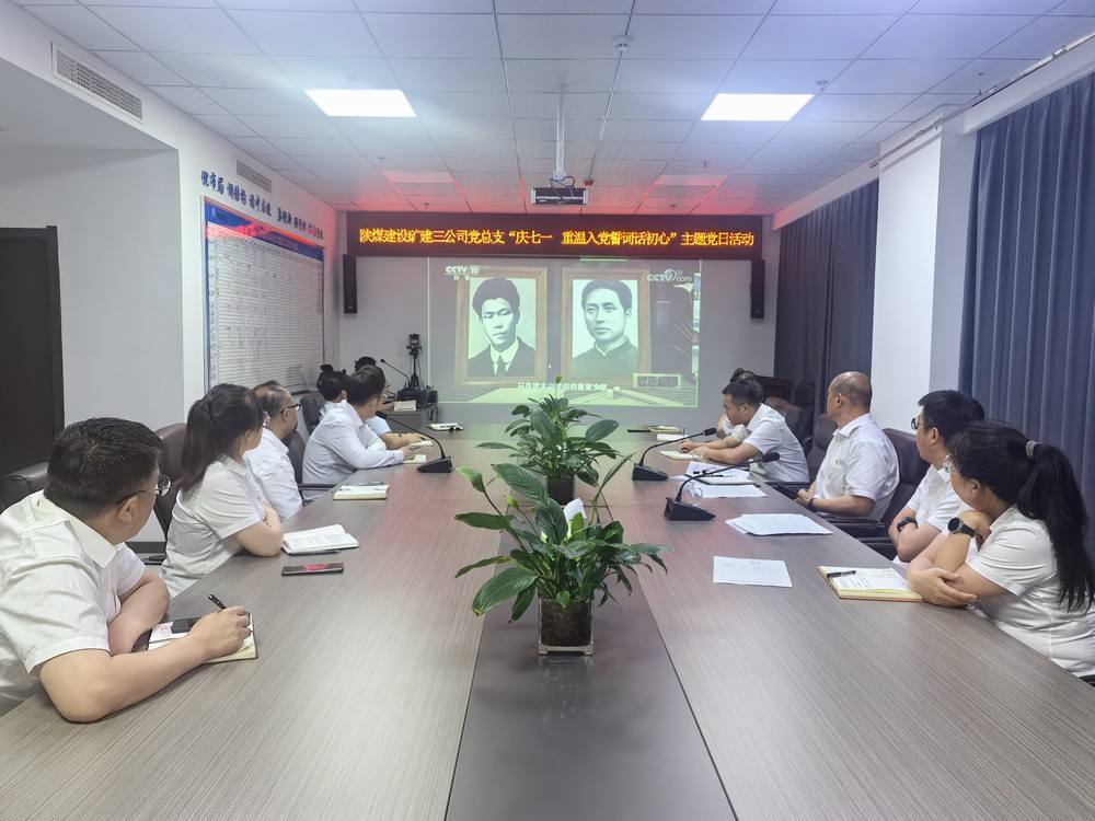 陜煤建設(shè)礦建三公司黨總支開展“慶七一 重溫入黨誓詞話初心”主題黨日活動
